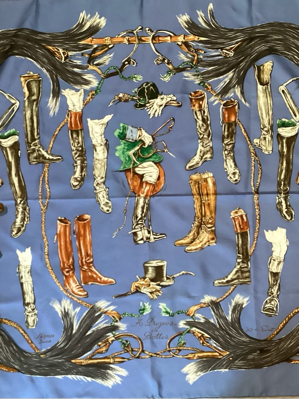 Hermes 90 silk scarf